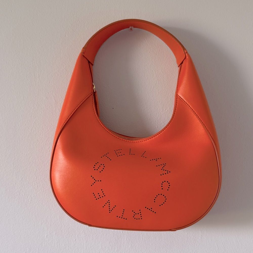 Stella Mccartney Logo Shoulder Bag Orange Designer